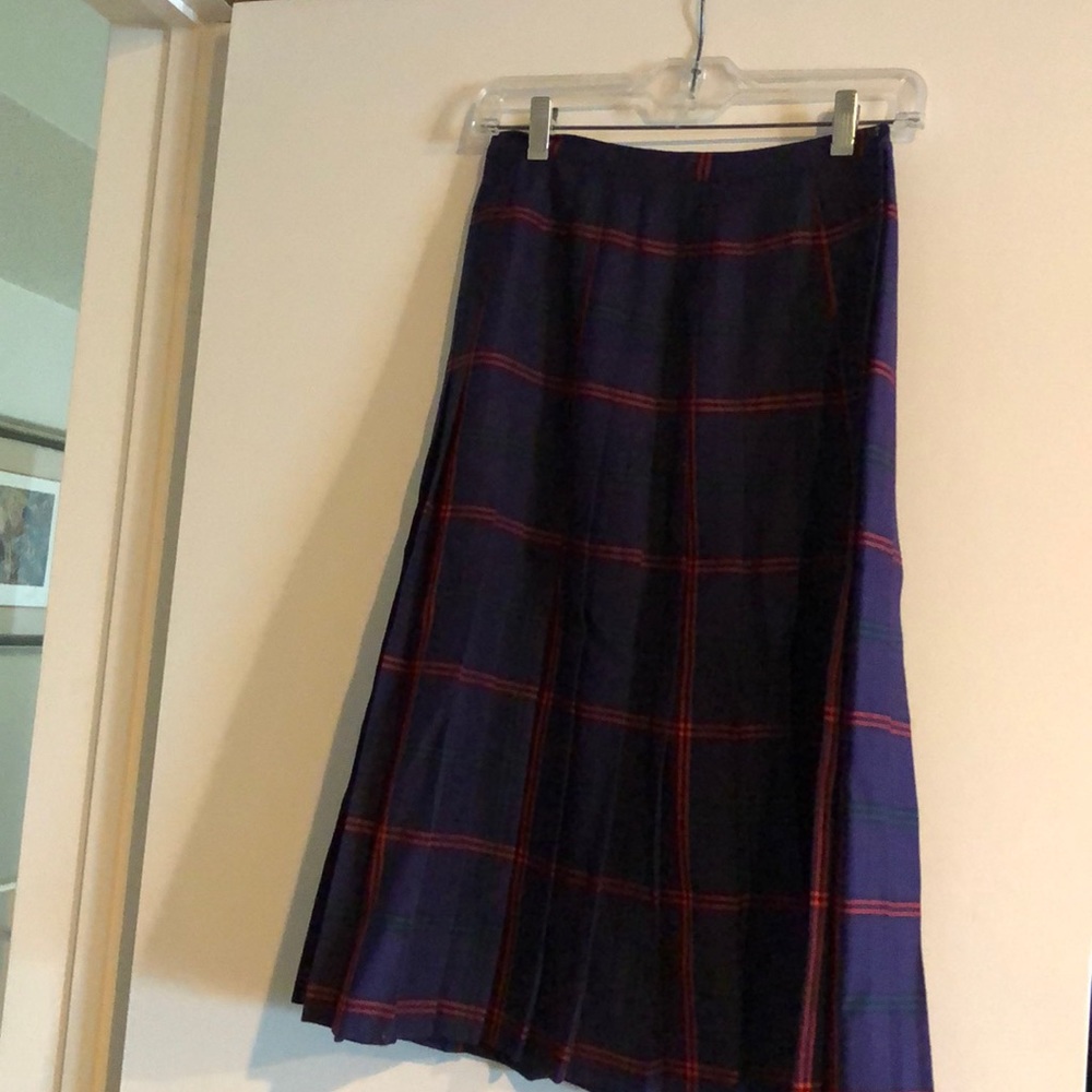 Vintage pleated wool skirt